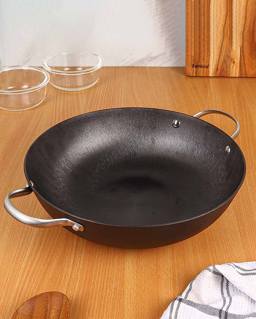 Fast Heating Non Stick Kadai Pan & Frypan | Safe For All Cooktops
