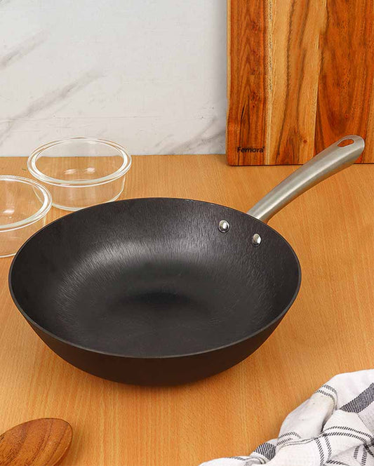 Rugged Handled Frypan Wok | Safe For All Cooktops