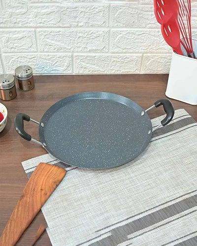 Black 3 Layer Carbon Steel Non Stick Tawa | Safe For All Cooktops