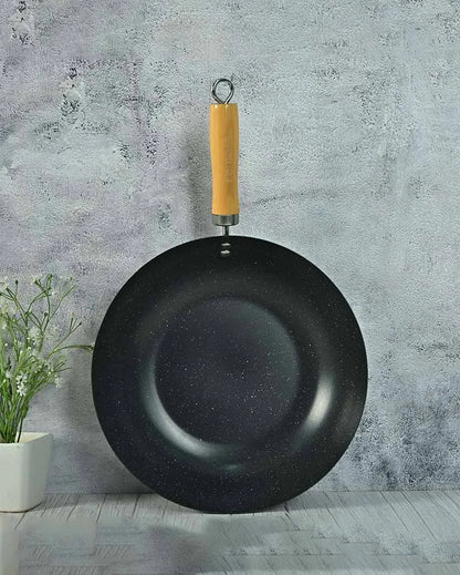 Trady 3 Layer Carbon Steel Non-Stick Wok and Tawa | Safe for All Cooktops