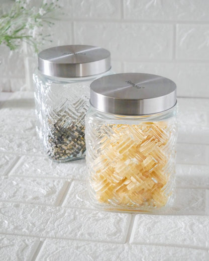 Stylish Simplicity Square Glass Jars | 1300ml | 5 x 8 inches