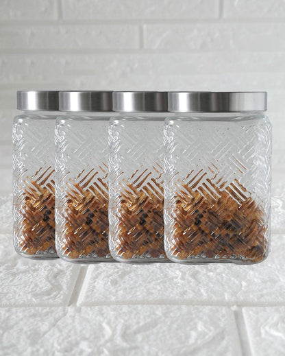 Sleek and Simple Square Glass Jars | 1700ml | 5 x 9 inches