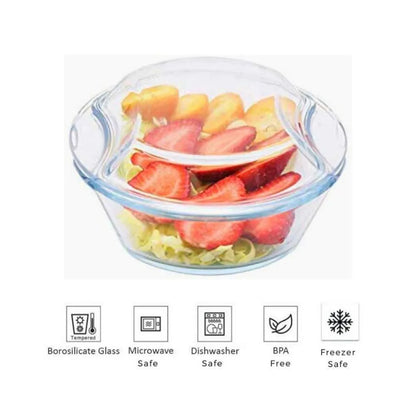 Pinched Design Multipurpose Casseroles  | Set of 1 & Set of 3 | 500ml, 1L & 1.5 L