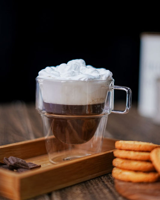 Glass Design Double Wall Cappuccino Coffee Mug | Heat Resistant | 235Ml