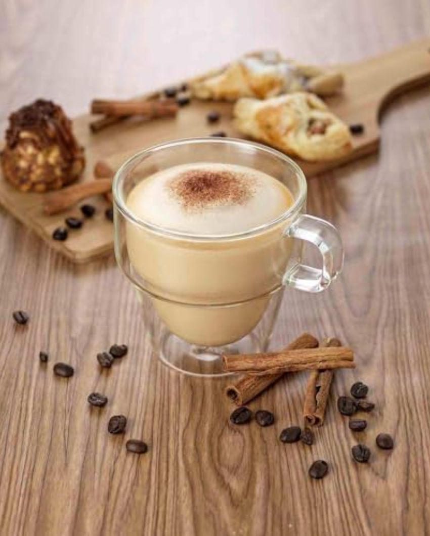 Glass Design Double Wall Cappuccino Coffee Mug | Heat Resistant | 235Ml
