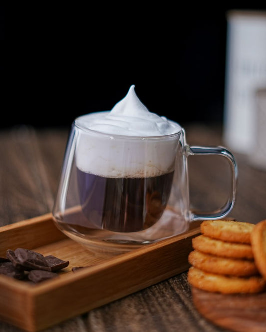 Beautiful Double Wall Cappuccino Coffee Mug | Heat Resistant | 200Ml
