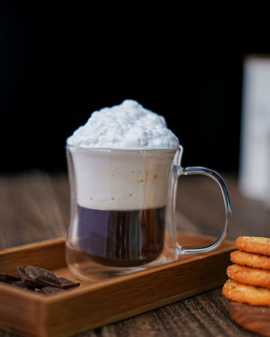 Latte Cappuccino Double Wall Coffee Mug | Heat Resistant | 240Ml