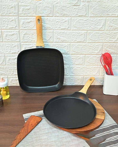 Sofio Non Stick Aluminium 1 Pancake 1 Grillpan | Safe For All Cooktops