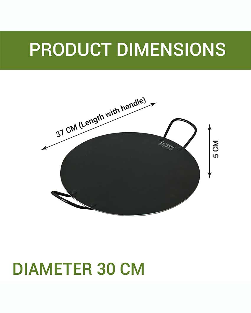 Fersy Non Stick Aluminium Dosa Tawa with Both Side Handle | Safe For All Cooktops