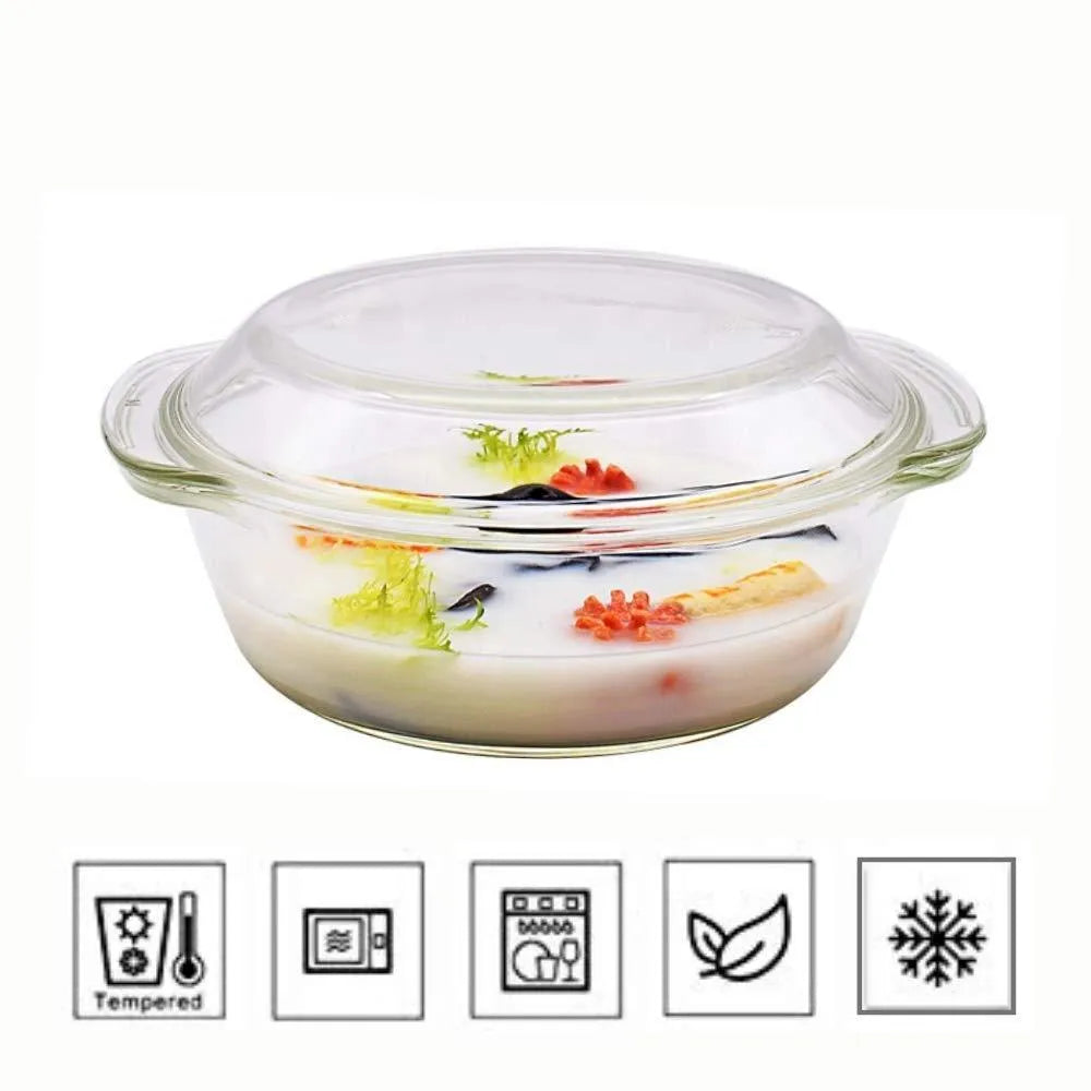 Modular Design Microwave Safe Casseroles |Set of 4 | 0.7L, 1L, 1.5L & 2L