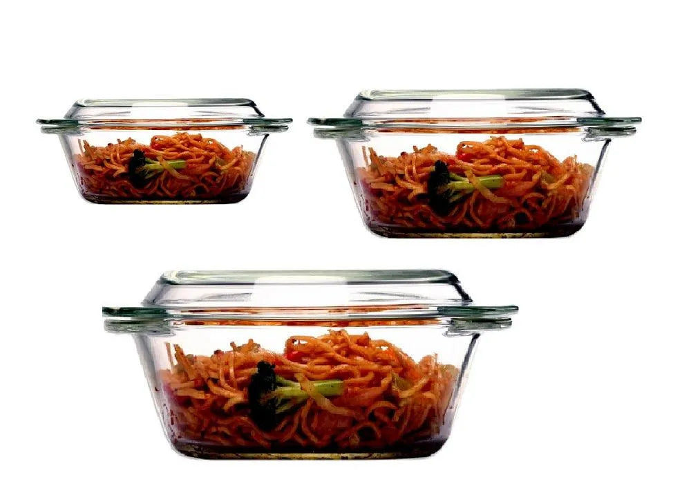 Modular Design Microwave Safe Casseroles |Set of 4 | 0.7L, 1L, 1.5L & 2L