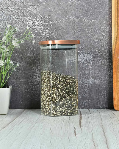 Ginny Borosilicate Glass Jar For Kitchen Storage | 1500 ml