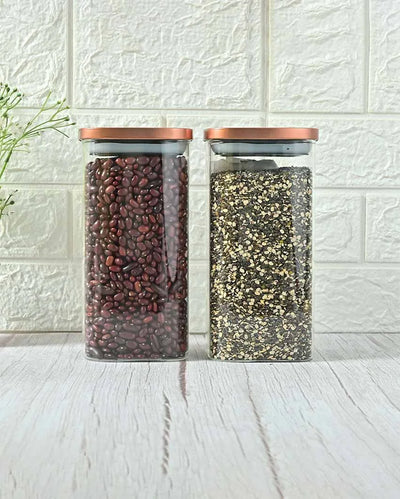 Ginny Borosilicate Glass Jar For Kitchen Storage | 1500 ml