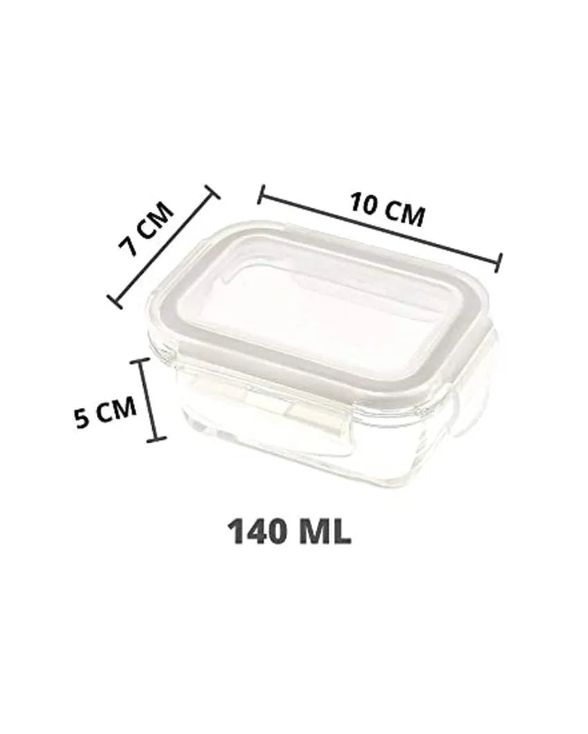 Simple Borosilicate Glass Microwave Safe Five Containers Lunch Box Set