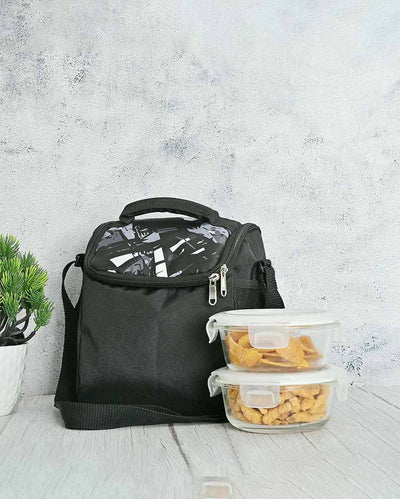 Janio Borosilicate Glass Container Lunch Box with Bag | 380 ml