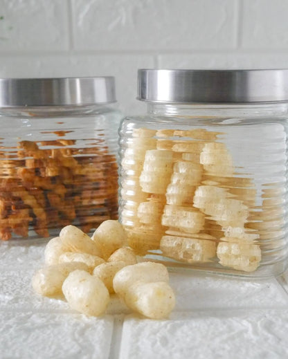 Chic Square Glass Storage Jars | 650ml | 5 x 5 inches