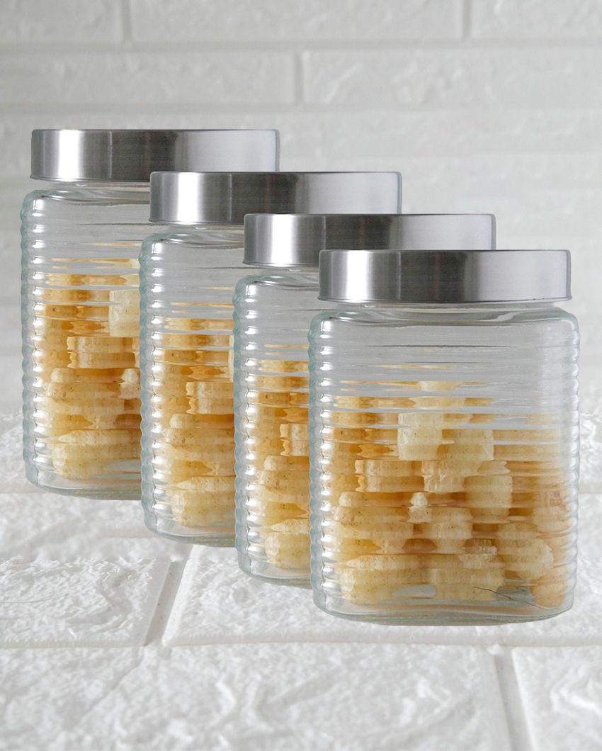 Modern Square Glass Jars |1300ml | 5 x 8 inches