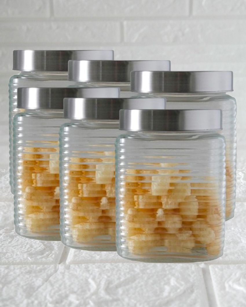 Modern Square Glass Jars |1300ml | 5 x 8 inches