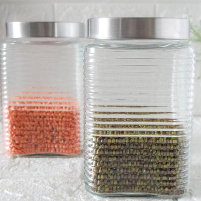 Elegance Square Glass Jars | 1700ml | 5 x 9 inches