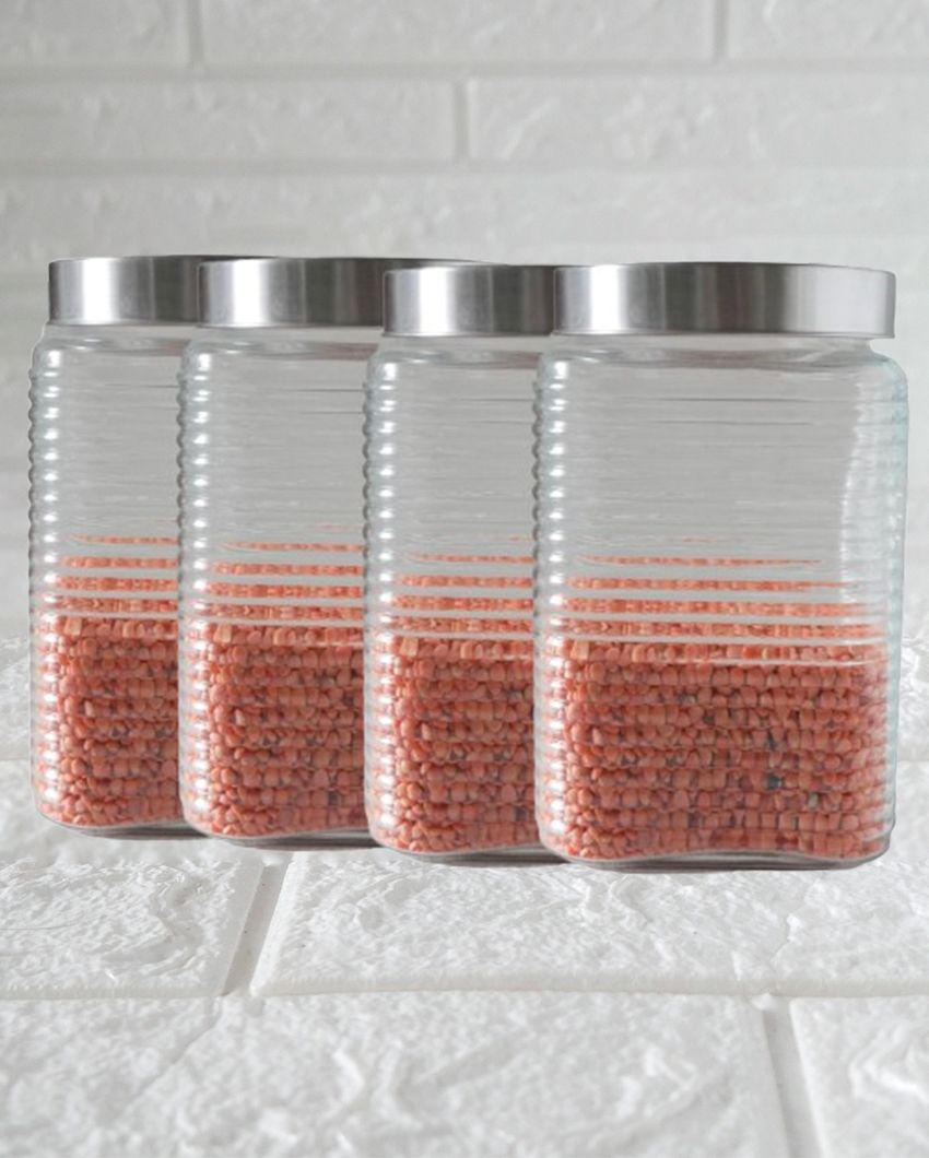 Elegance Square Glass Jars | 1700ml | 5 x 9 inches