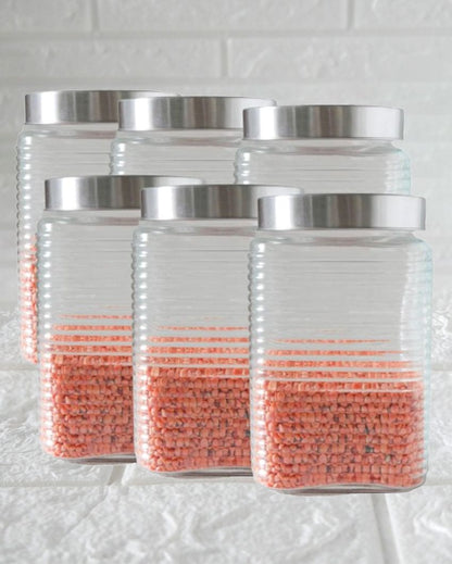 Elegance Square Glass Jars | 1700ml | 5 x 9 inches