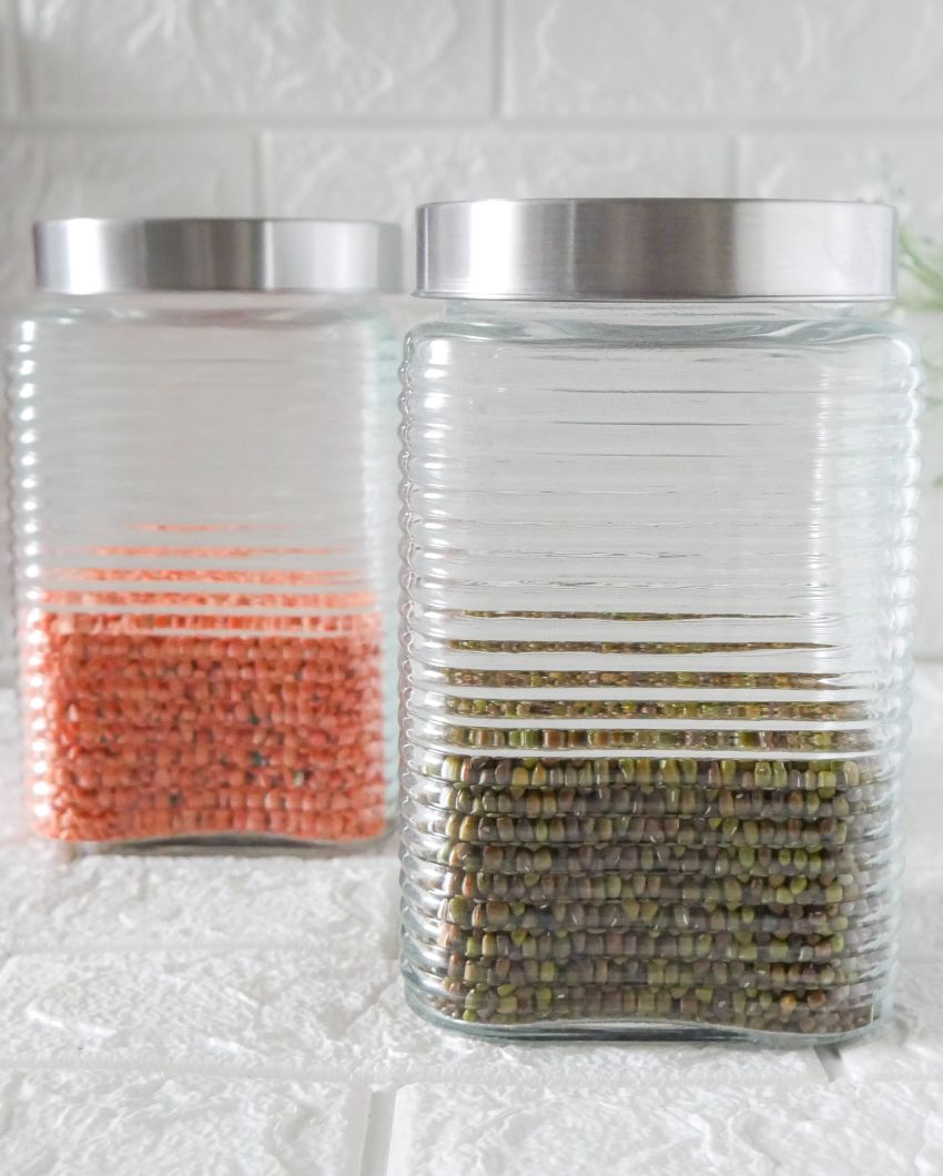 Elegance Square Glass Jars | 1700ml | 5 x 9 inches