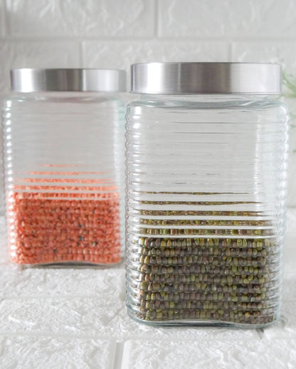 Elegance Square Glass Jars | 1700ml | 5 x 9 inches