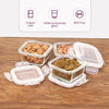 Glass Mini Food Storage Air-Tight Container | 180 ml | Set of 3