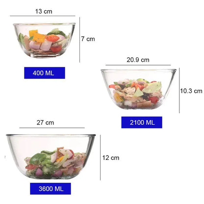 Microwave Safe Mixing Bowls | Set of 3 | Multiple Sizes