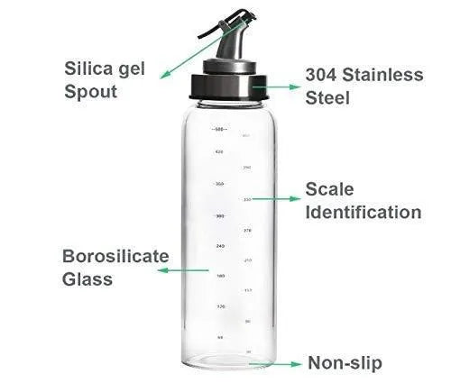 Borosilicate Glass Oil Dispenser with Lid | 1L