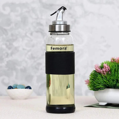 Borosilicate Glass Oil Dispenser with Lid | 500ml