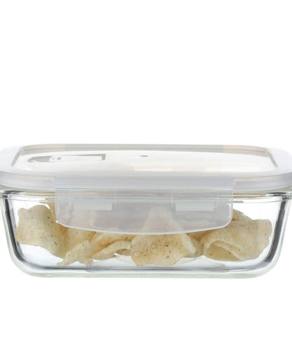 Simon Rectangle Glass Microwave Safe Food Storage Container with Air Vent Lid | 1500ml