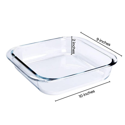 Borosilicate Glass Square Baking Dish | 1.7 L, 900 ML
