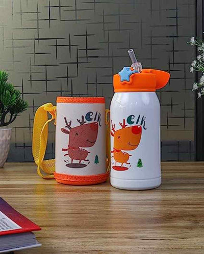 Elk Design Hot & Cold Stainless Steel Bottle With Bag | 550 Ml