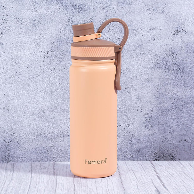 Stainless Steel AquaBurst SportSip Vacuum Insulated Flask Water Bottle |  680 ML |  Grey Pink