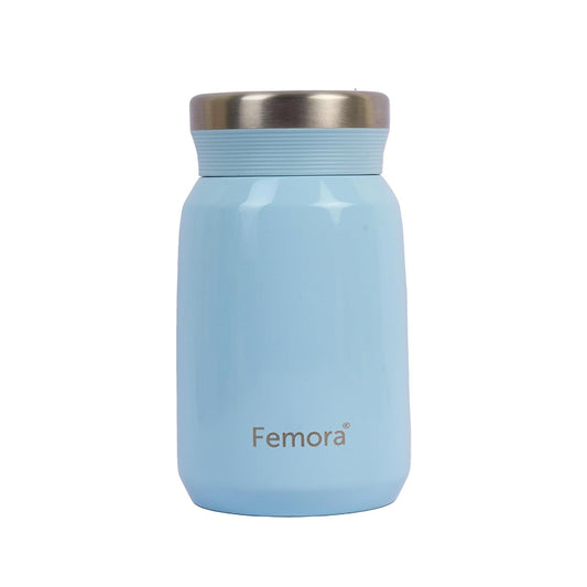 Kids Double Walled Thermos for Hot Food |  Insulated Food Container |  Wide Mouth Design Food Jars Hot or Cold Meals |  500 ml |  Sky Blue Default Title