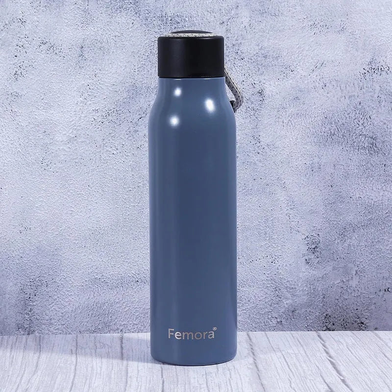 UrbanFrost Cold & Hot Water Bottle with Double Walled Stainless Steel Insulated Flask Water Bottle |  600 ml |  Blue Blue