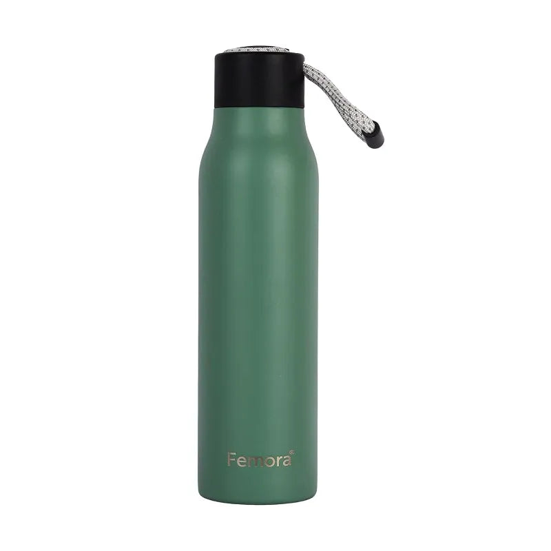 UrbanFrost Cold & Hot Water Bottle with Double Walled Stainless Steel Insulated Flask Water Bottle |  600 ml |  Blue Green