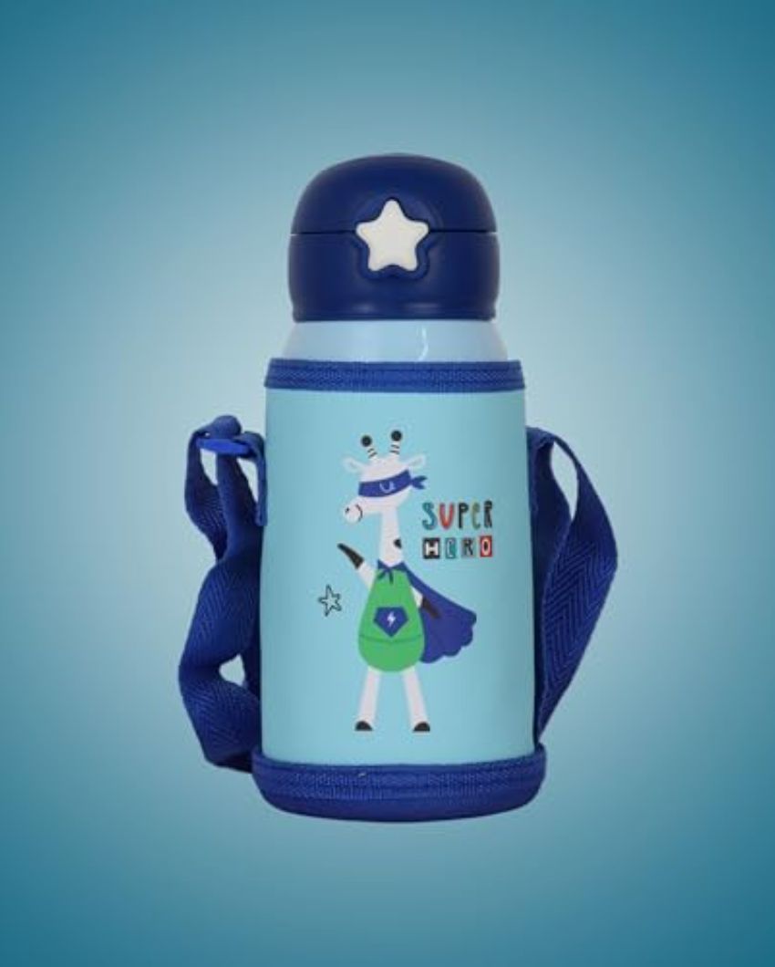 Super Hero Water Bottle Hot & Cold Stainless Steel Bottle With Bag | 550 Ml