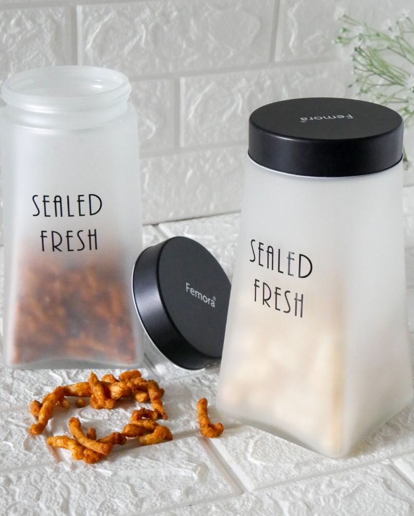 Versatile Square Glass Jars | 1300ml | 4 x 7 inches