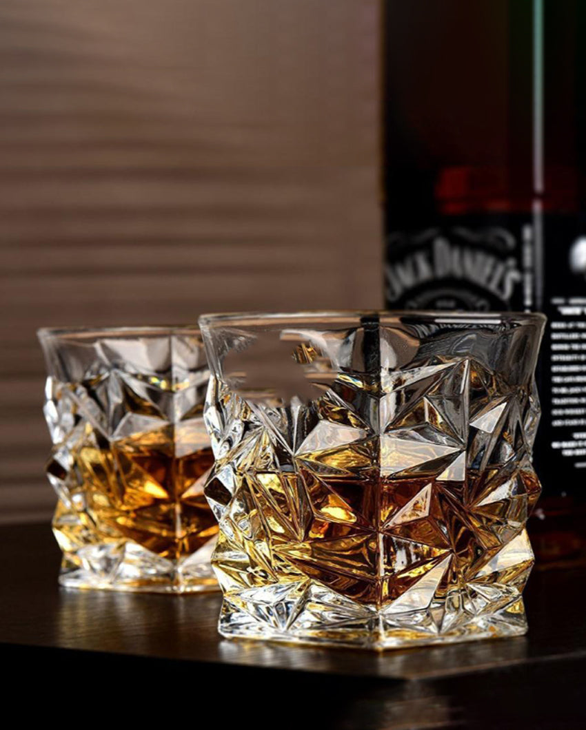 Lead Free Crystal Tasting Whiskey Tumblers | 250ml | 4 x 4 inches