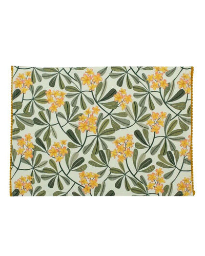 Frangipani Printed Cotton Placemats | 13 x 19 inches