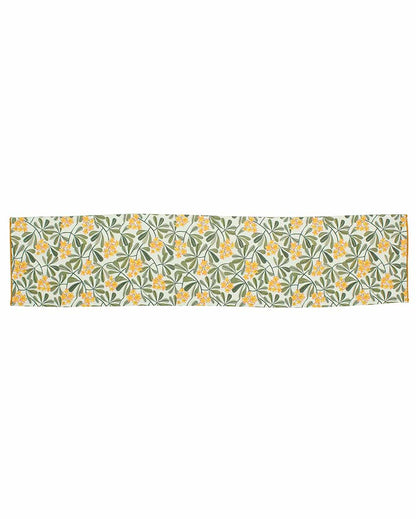 Frangipani Printed Cotton Table Runner | 13 x 59 inches