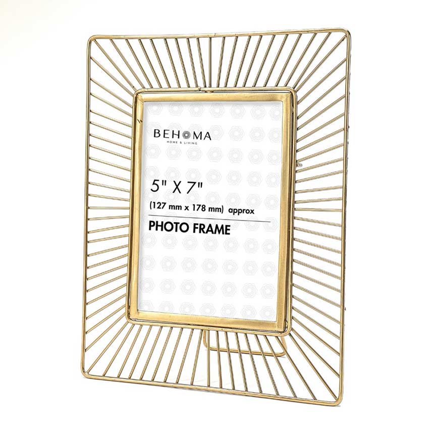 Elegant Design Golden Sun Ray Photo Frame | 5 x 7 inches