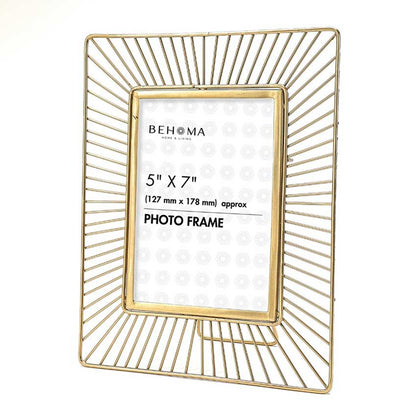 Elegant Design Golden Sun Ray Photo Frame | 5 x 7 inches