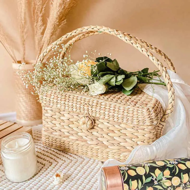 Ecofriendly Natural Grass Basket | 10 x 8 Inches