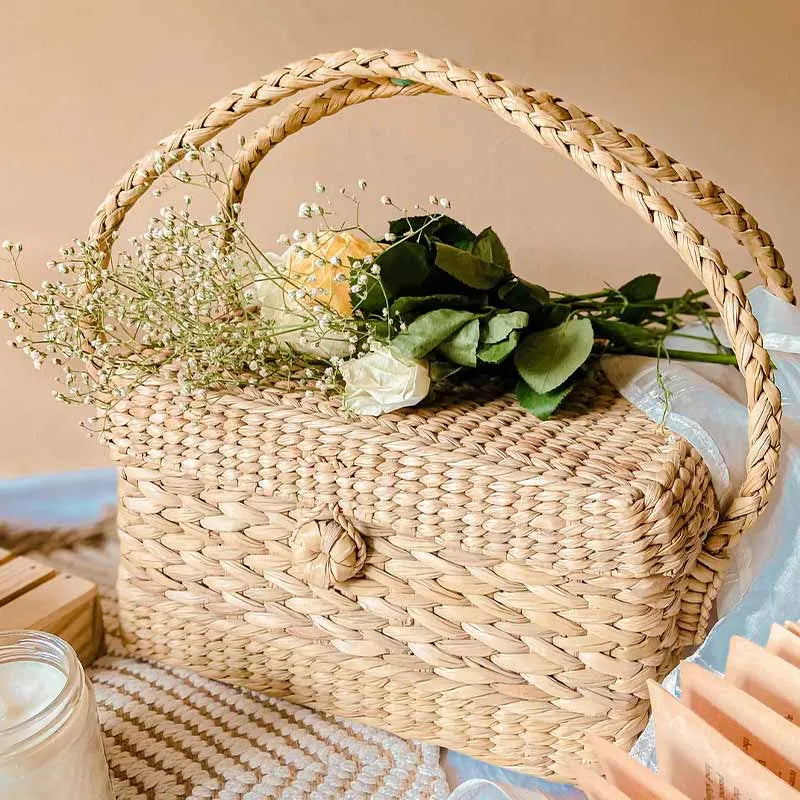 Ecofriendly Natural Grass Basket | 10 x 8 Inches