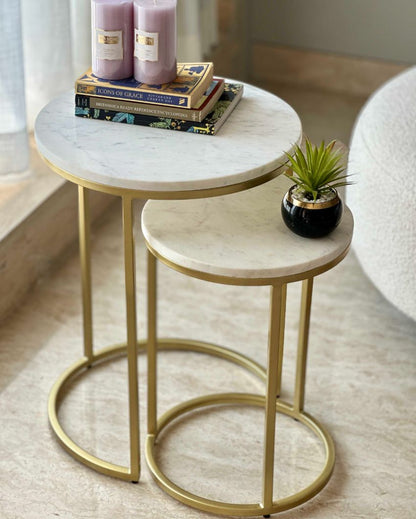 Oxford Marble Side Tables | Set of 2