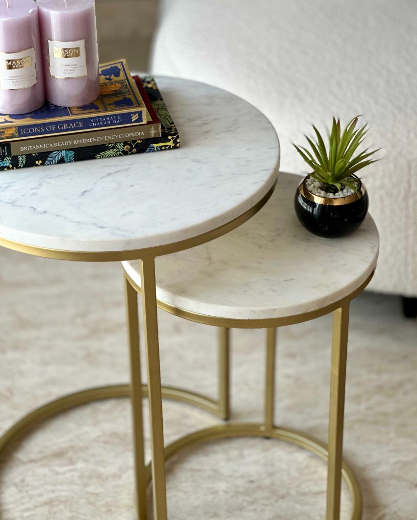 Oxford Marble Side Tables | Set of 2