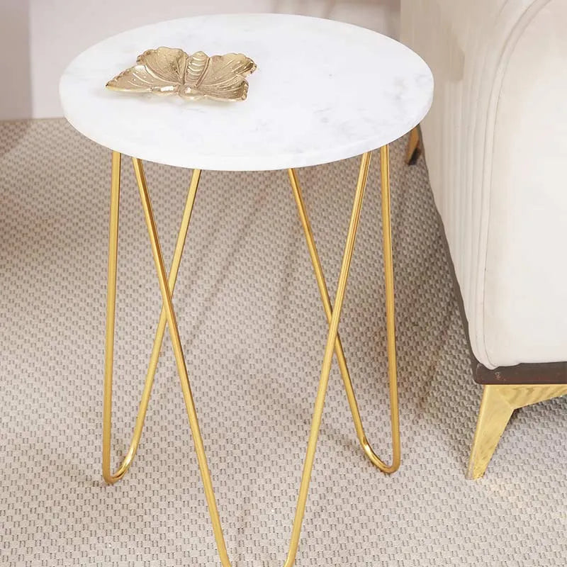 Halden Stylish Side Table | 16x12 Inches Marble